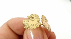 Cercei Unicorn - Aur Galben 14k - surub