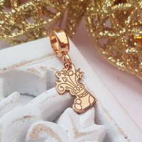 Charm personalizat Craciun - Soseta - Argint 925 placat cu Aur roz 18K - 1