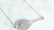 Lantisor Racheta de tenis - Argint 925 - cristal Swarovski