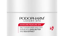 Scrub sare-zahar maini/picioare cu unt de shea si goji - PODOPHARM 300g