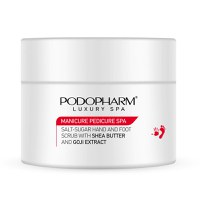 Scrub sare-zahar maini/picioare cu unt de shea si goji - PODOPHARM 300g - 1