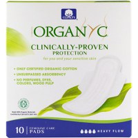 Absorbante intime din bumbac organic pentru noapte, 10 bucati, Organyc - 1