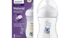 Biberon pentru +1 luna model koala Natural Response SCY903/67, 260ml, Philips Avent