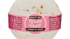 Bila de baie efervescenta cu trandafir Flower Power, 150g, Beauty Jar