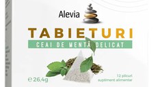 Ceai de menta delicata Tabieturi, 12 plicuri, Alevia