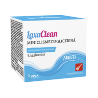 Microclisme cu glicerina pentru adulti LaxaClean, 6 bucati, Viva Pharma - 1