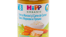 Orez cu morcovi si carne de curcan Organic, 220g, HiPP