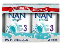 Pachet Nan 3 Optipro 1-2 ani, 2 x 800g, Nestle - 1