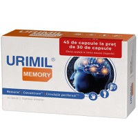 Pachet Urimil Memory, 30 capsule + 15 capsule Gratuit, NaturPharma - 1