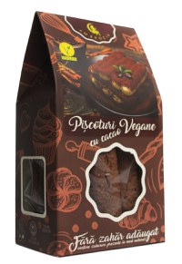 Piscoturi vegane cu cacao, 130g, Ambrozia - 1