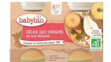 Piure de fructe Bio, 2 x 130g, BabyBio