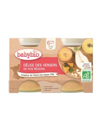 Piure de fructe Bio, 2 x 130g, BabyBio - 1