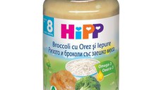 Piure de iepure cu brocoli și risotto, Gr 8 luni, 220 g, Hipp