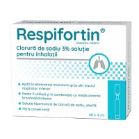 Respifortin clorura de sodiu 3% solutie pentru inhalatii, 60 fiole x 4 ml, Zdrovit - 1