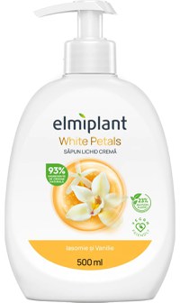 Sapun lichid cu iasomie si vanilie White Petals, 500ml, Elmiplant - 1