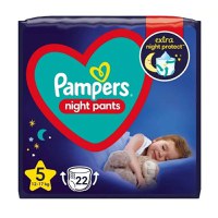 Scutece-chilotel de noapte Night Pants Marimea 5 pentru 12-17 kg, 22 bucati, Pampers - 1