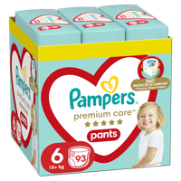 Scutece-chilotel Premium Care Pants XXL Box Marimea 6 pentru 15 kg+, 93 bucati, Pampers - 1