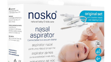 Set aspirator nazal cu perie si rezerva pentru +0 luni, 1 bucata, Nosko Baby