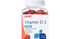 Vitamina D-3 50mcg 2000UI, 120 jeleuri, GNC