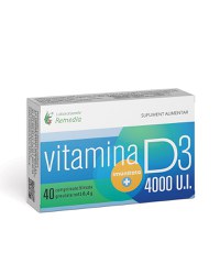 Vitamina D3 4000 UI, 40 comprimate, Laboratoarele Remedia - 1