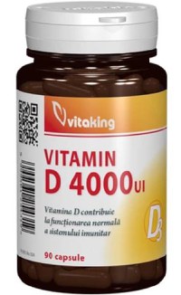 Vitamina D3 Forte 4000UI, 90 capsule, Vitaking - 1