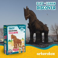 Arkerobox - Set arheologic educational si puzzle 3D, Grecia Antica, Calul Troian - 2