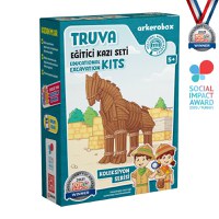 Arkerobox - Set arheologic educational si puzzle 3D, Grecia Antica, Calul Troian - 3