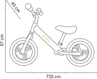 Bicicleta fara pedale Nils, Skiddou, Galben - 10