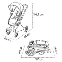 Carucior transformabil 2 in 1 Skiddou Nasjo Normandic Dream, Gri - 3