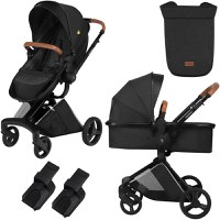 Carucior transformabil 2 in 1 Skiddou Nasjo Onyx, Negru - 1