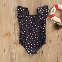 Costum de baie cu bulinute alb/negru Drool - 3