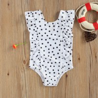 Costum de baie cu bulinute alb/negru Drool - 5