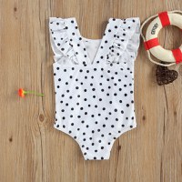 Costum de baie cu bulinute alb/negru Drool - 6