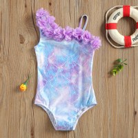 Costum de baie Sirena cu floricele aplicate Drool - 1