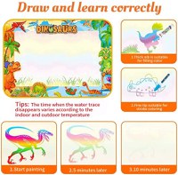 Covorasul Magic Drool Dino- 100x70cm - Jucarie educativa de colorat cu apa Drool - 4