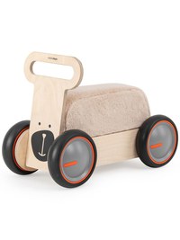 Masinuta ride-on, premergator si carucior de jucarii MamaToyz DriveMe Soft, Ursulet - Jucarie din lemn 3 in 1 - 1