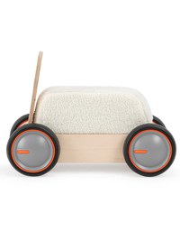 Masinuta ride-on, premergator si carucior de jucarii MamaToyz DriveMe Soft, Vacuta - Jucarie din lemn 3 in 1 - 3