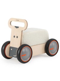 Masinuta ride-on, premergator si carucior de jucarii MamaToyz DriveMe Soft, Vacuta - Jucarie din lemn 3 in 1 - 1