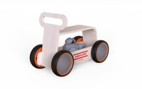 Masinuta ride-on, premergator si carucior de jucarii MamaToyz DriveMe Wood, Ambulanta - Jucarie din lemn 3 in 1 - 5