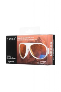 Ochelari cu protecție ecran pentru copii MOKKI Click & Change ScreenSafe, 2-5 ani, alb - 2