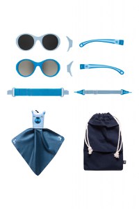 Ochelari de soare pentru copii MOKKI Click & Change, protectie UV, bleu, 0-2 ani, set 2 perechi - 1