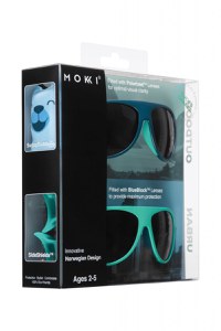 Ochelari de soare pentru copii MOKKI Click & Change, protectie UV, bleu, 2-5 ani, set 2 perechi - 4