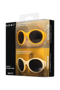 Ochelari de soare pentru copii MOKKI Click & Change, protectie UV, galben, 0-2 ani, set 2 perechi - 2