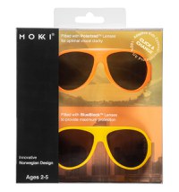 Ochelari de soare pentru copii MOKKI Click & Change, protectie UV, galben, 2-5 ani, set 2 perechi - 4