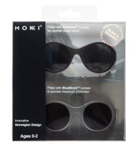 Ochelari de soare pentru copii MOKKI Click & Change, protectie UV, negru, 0-2 ani, set 2 perechi - 4