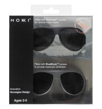 Ochelari de soare pentru copii MOKKI Click & Change, protectie UV, negru, 2-5 ani, set 2 perechi - 3