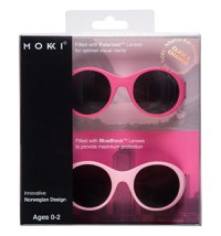 Ochelari de soare pentru copii MOKKI Click & Change, protectie UV, roz, 0-2 ani, set 2 perechi - 2