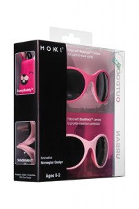 Ochelari de soare pentru copii MOKKI Click & Change, protectie UV, roz, 0-2 ani, set 2 perechi - 4