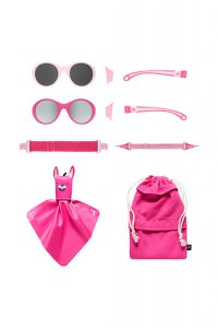 Ochelari de soare pentru copii MOKKI Click & Change, protectie UV, roz, 0-2 ani, set 2 perechi - 1