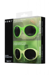 Ochelari de soare pentru copii MOKKI Click & Change, protectie UV, verde, 0-2 ani, set 2 perechi - 2